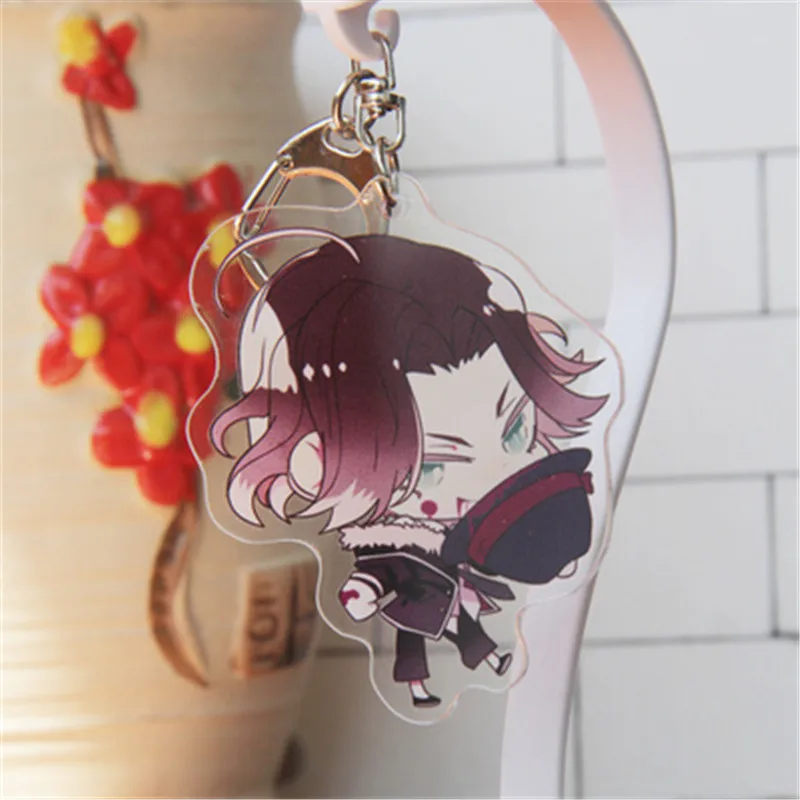 B Аниме DIABOLIK LOVERS Ayato Kanato Laito Shu Reiji Ruki Subaru брелок для ключей Хэллоуин косплей брелок кулон Рождественская игрушка - Цвет: B
