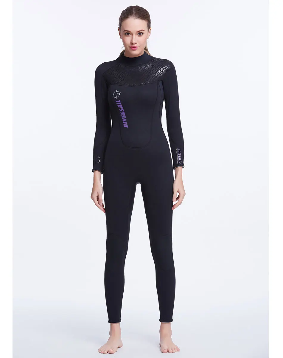 

Женский гидрокостюм из неопрена, 3 мм, на молнии сзади, с длинным рукавом, костюм scr маска для подводного плавания, дайвинга, серфинга, подводн...