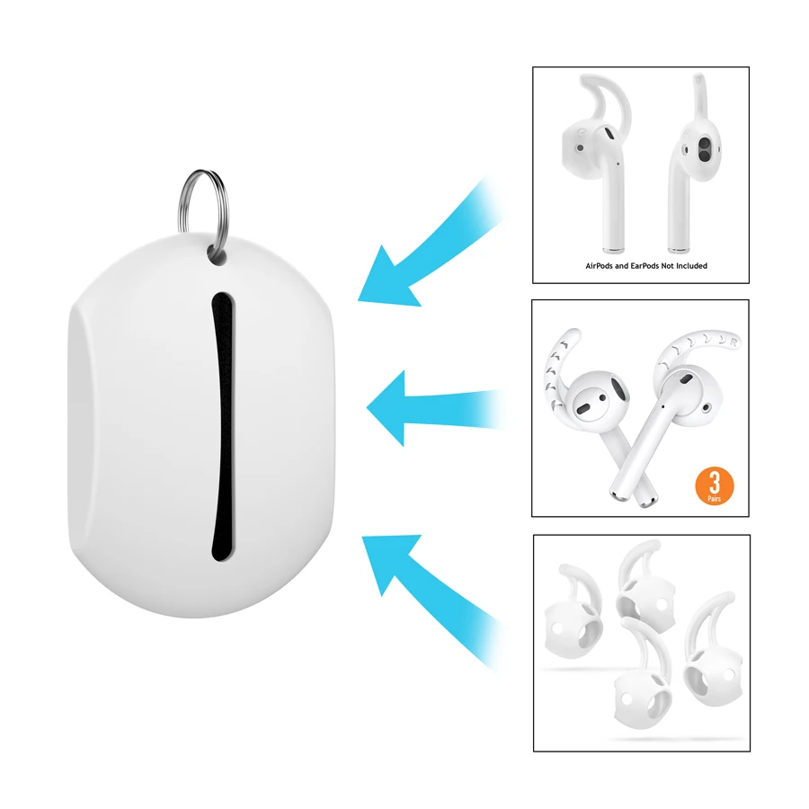 Силиконовый мини чехол для хранения наушников сумка переноски Airpods с защитой от