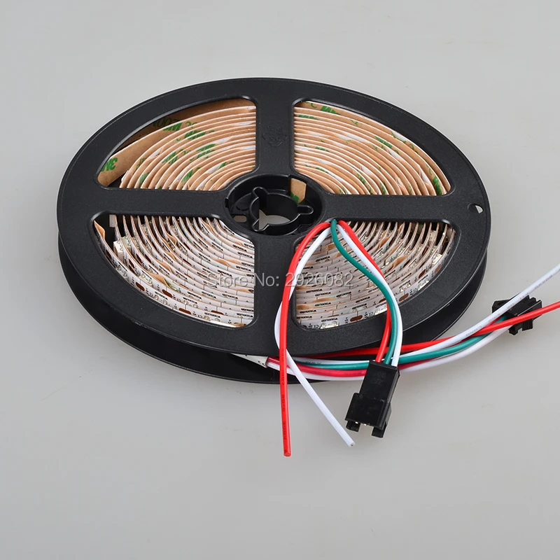 SK6812 светодиодная Пиксельная полоса света 60 светодиодов/м пикс./м 5 м/рулон DC5V вход