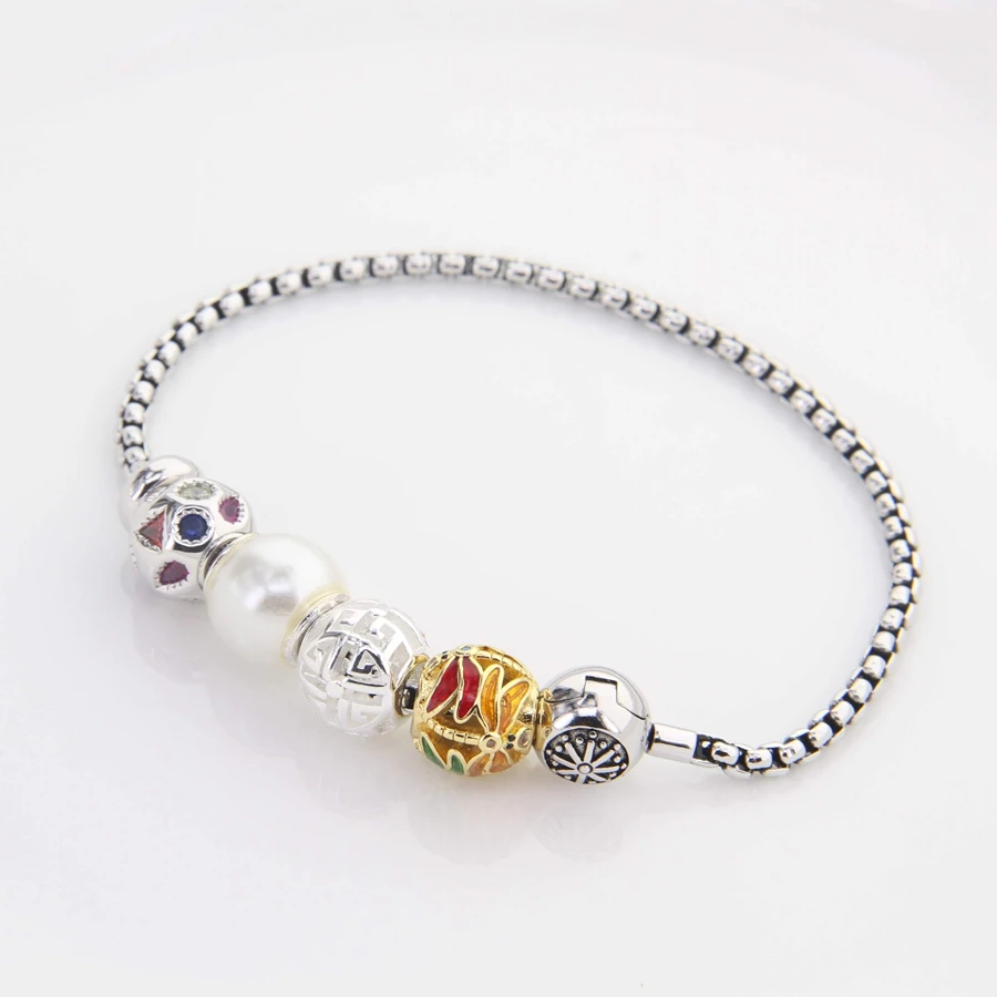Hemiston Thomas Pearl Colorful Dragonfly Beads Karma Bracelet Rebel Heart Jewelry Women TS BK413 | Украшения и аксессуары
