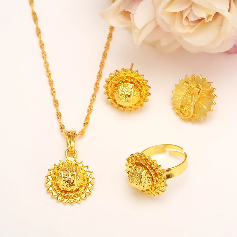 

Bangrui Habesha Jewelry set Ethiopian Bridal Wedding Gold Color African set/Nigeria/Sudan/Eritrea/Kenya Jewelry