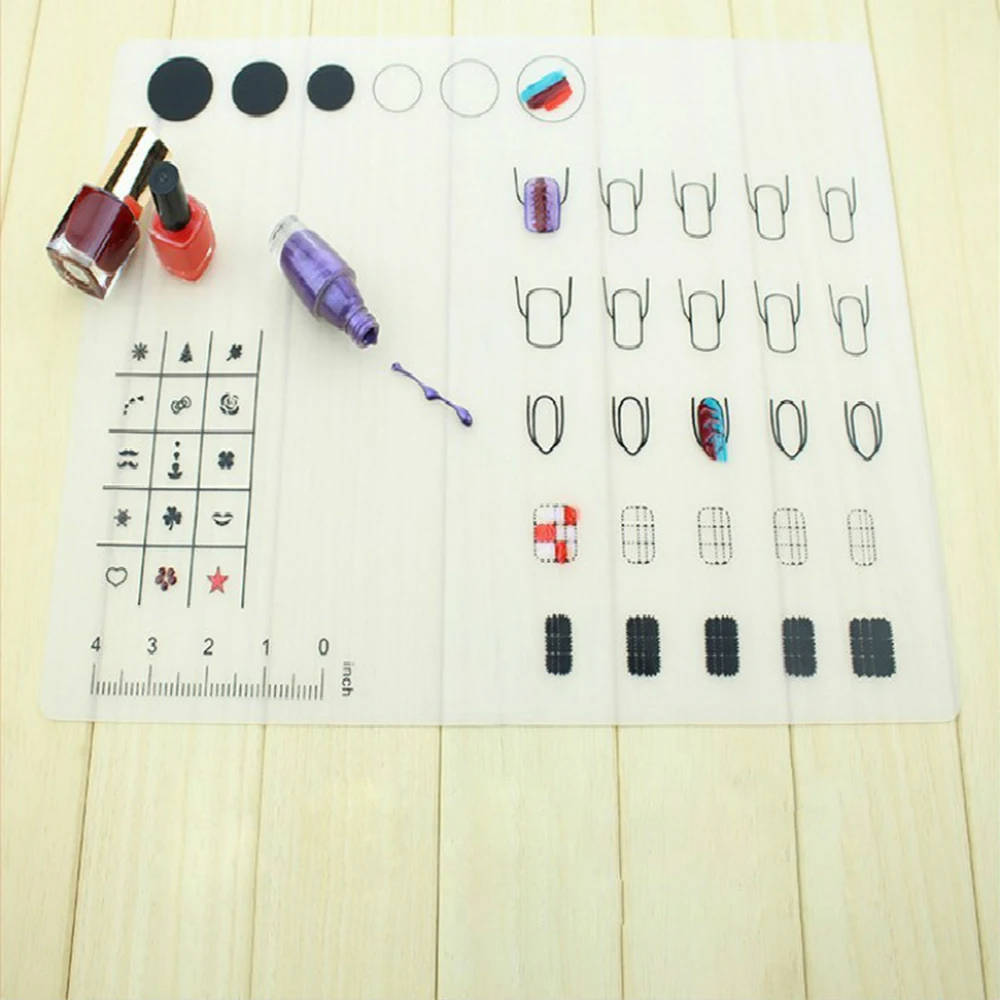 1 шт. силиконовый Настольный коврик для нейл арта сделай сам гель краска рабочее