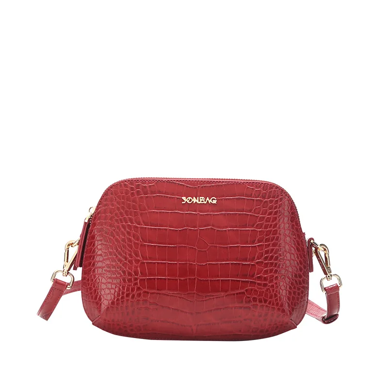 JONBAG маленькая красная сумка невесты Новая осень/зима 2019 Мода Все в одном одно