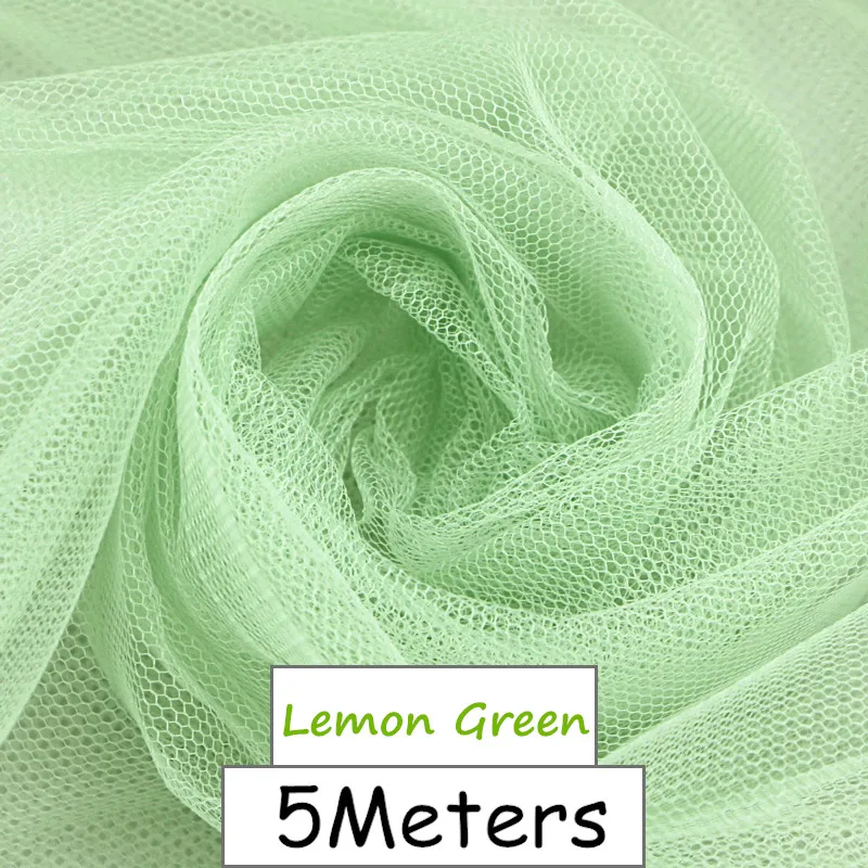 Lemon Green 5 метров мягкая экранная Пряжа Ткань Москитная Сетка Пряжа Ткань одежды Пряжа юбка ткань плотная - Цвет: Lemon Green