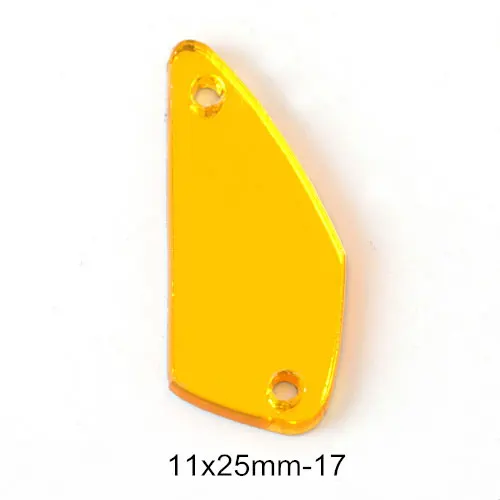 11x25mm-P17 50 шт золотые акриловые пришивные стразы с плоской задней стороной зеркальные акриловые золотые Пришивные из стразов для одежды аксессуары B7066 - Цвет: 11x25mm-P17