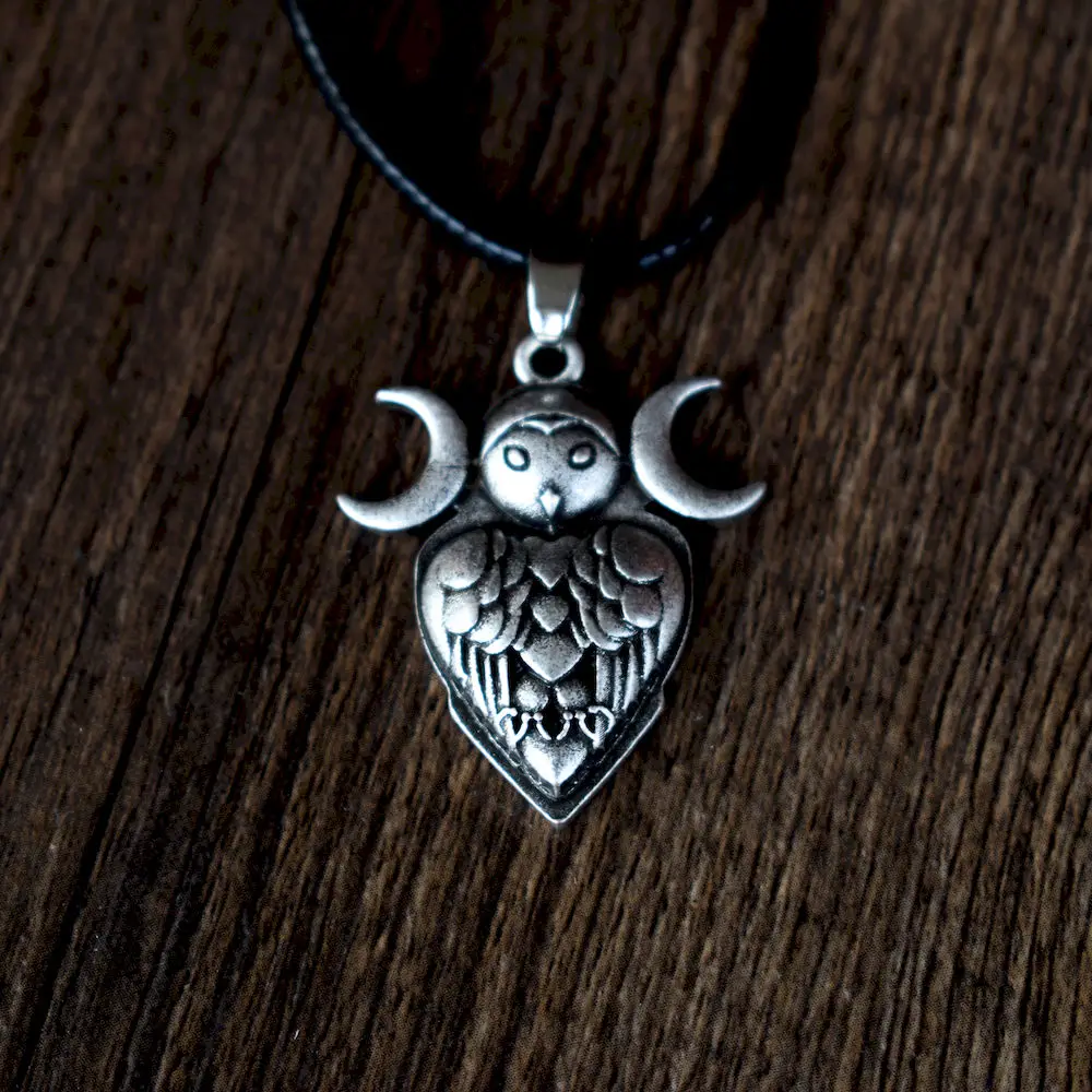 SanLan 1 шт. wicca Celtics Тройная Луна богиня Сова ожерелье сова Влюбленные - купить по