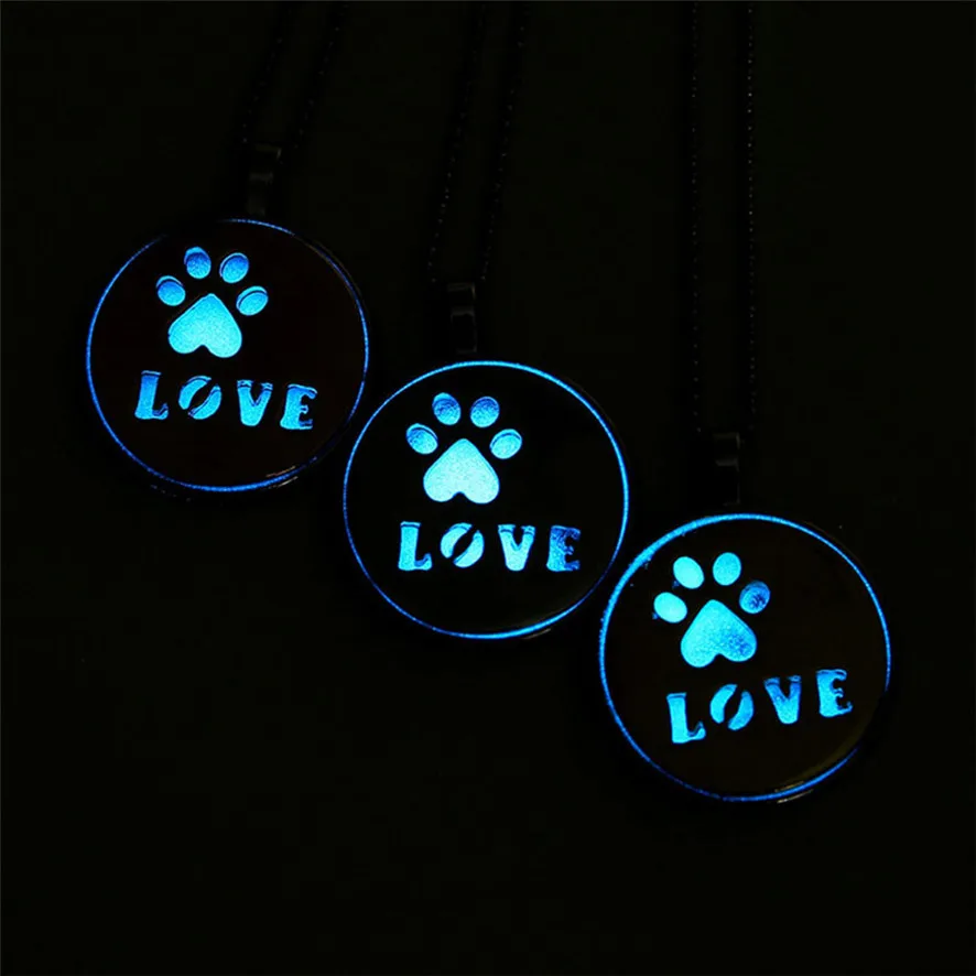 Best Price 2019 New Hollow Love Letter Luminous Pendant Necklace Personality Peach Heart Chain 252510##418 | Украшения и