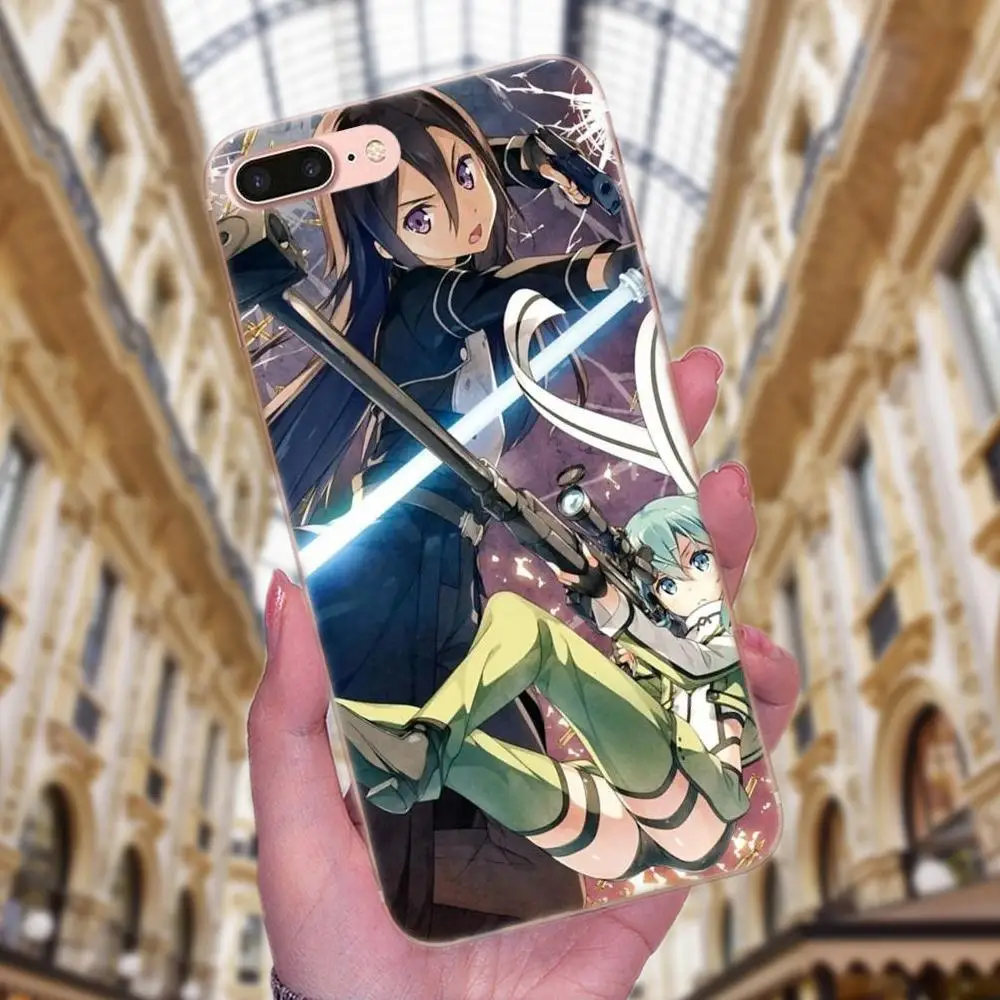 Чехол для телефона из мягкого ТПУ с изображением искусства онлайн аниме манги