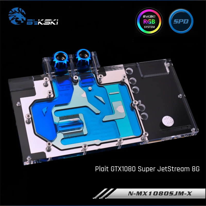 Bykski N MX1080SJM X полноэкранная графическая карта блок водяного охлаждения для Palit GTX1080