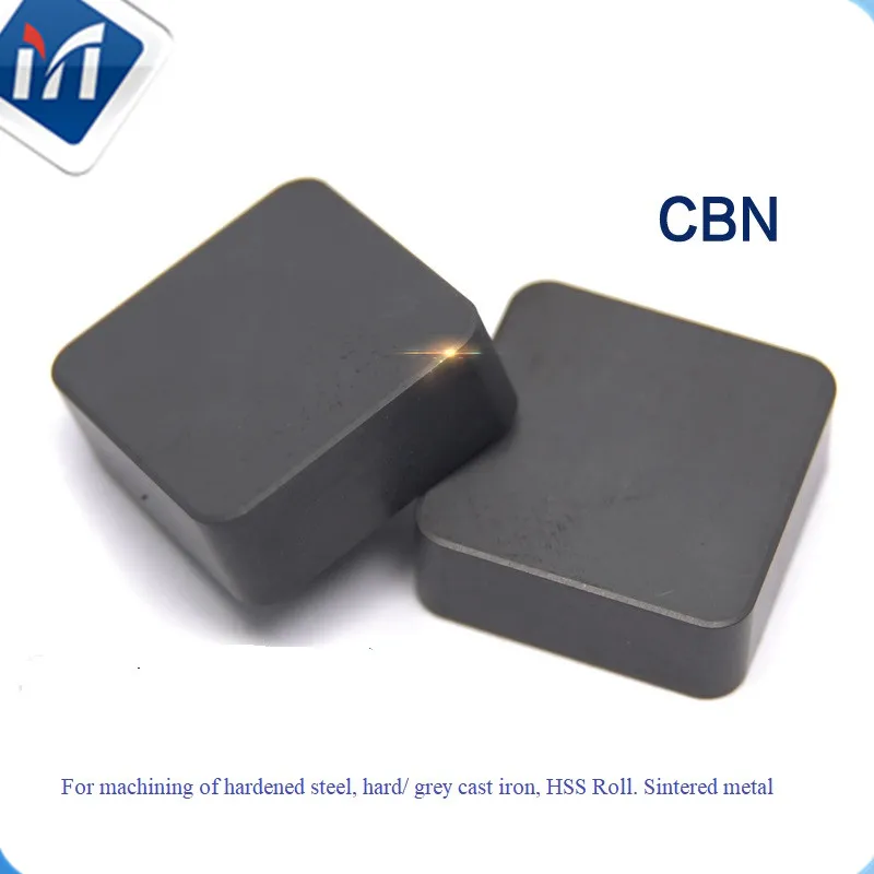 PCBN insert cnc turning solid CBN lathe tool SNMN120412 CNMN120408 RNMN120400 CBN inserts for machining steel brake disk rolls