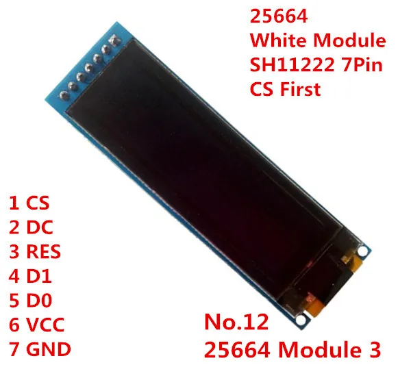 2 08 дюймовый 31PIN SPI белый/синий/зеленый OLED экран SSD1307 128*32 SH1122 256*64