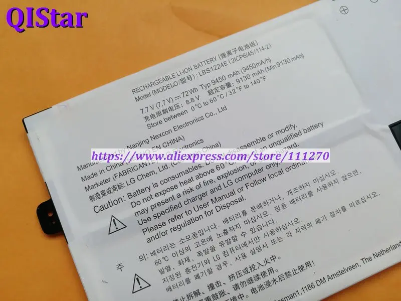 QISTAR натуральная LBS1224E Батарея для Google pixelbook 13Z980 14Z980 14Z990 15Z980 15Z990 17Z990 ноутбук