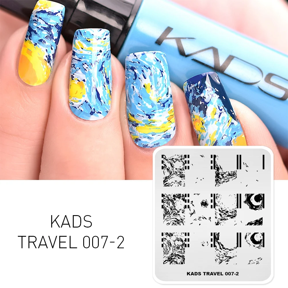 Трафареты для маникюра KADS Travel 007-2 с рисунком | Красота и здоровье