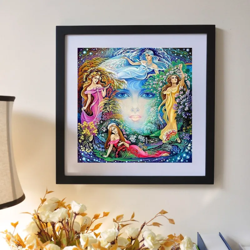 Наклейки на стену полностью покрытые алмазами 5D сделай сам алмазная живопись