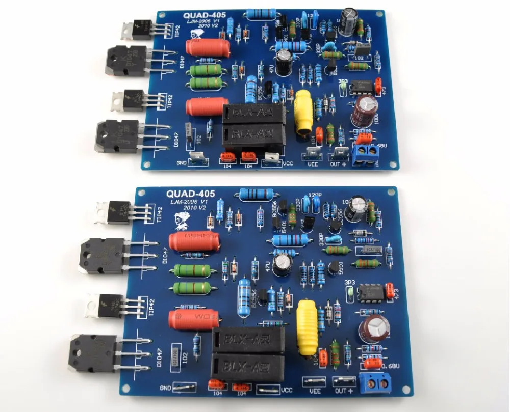 2 шт QUAD405 125 Вт+ 125 Вт усилитель мощности платы Hi-Fi Amp DIY Kit Dual 2,0 channel
