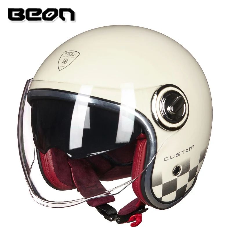 Шлем BEON moto rcycle 3/4 шлем с открытым лицом винтажный Ретро для мотоциклистов B-108A |