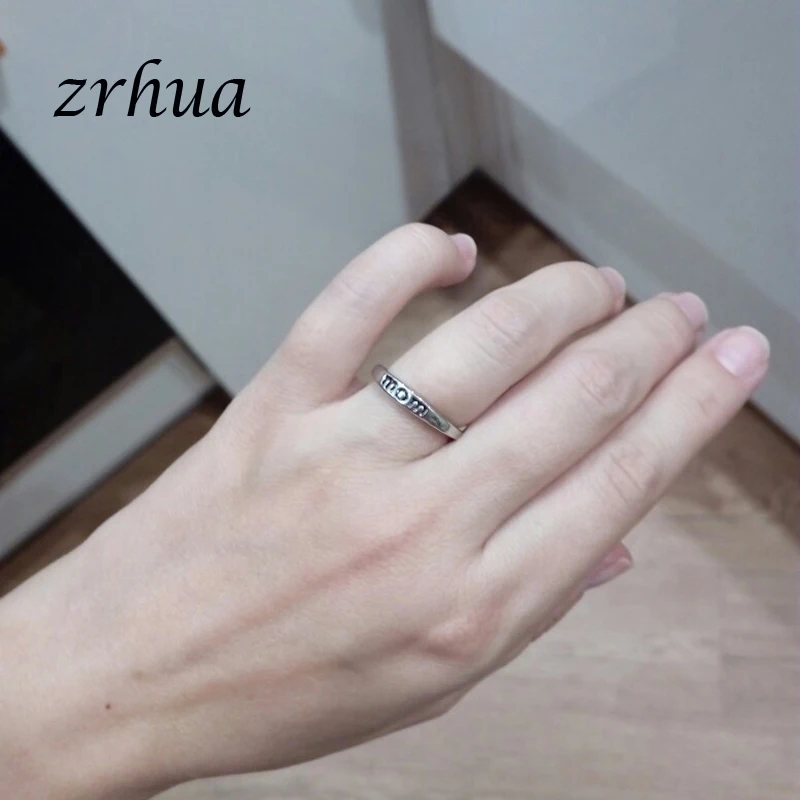 Винтажные Серебристые кулоны Цвет гравировка мама металла кольцо Midi резные