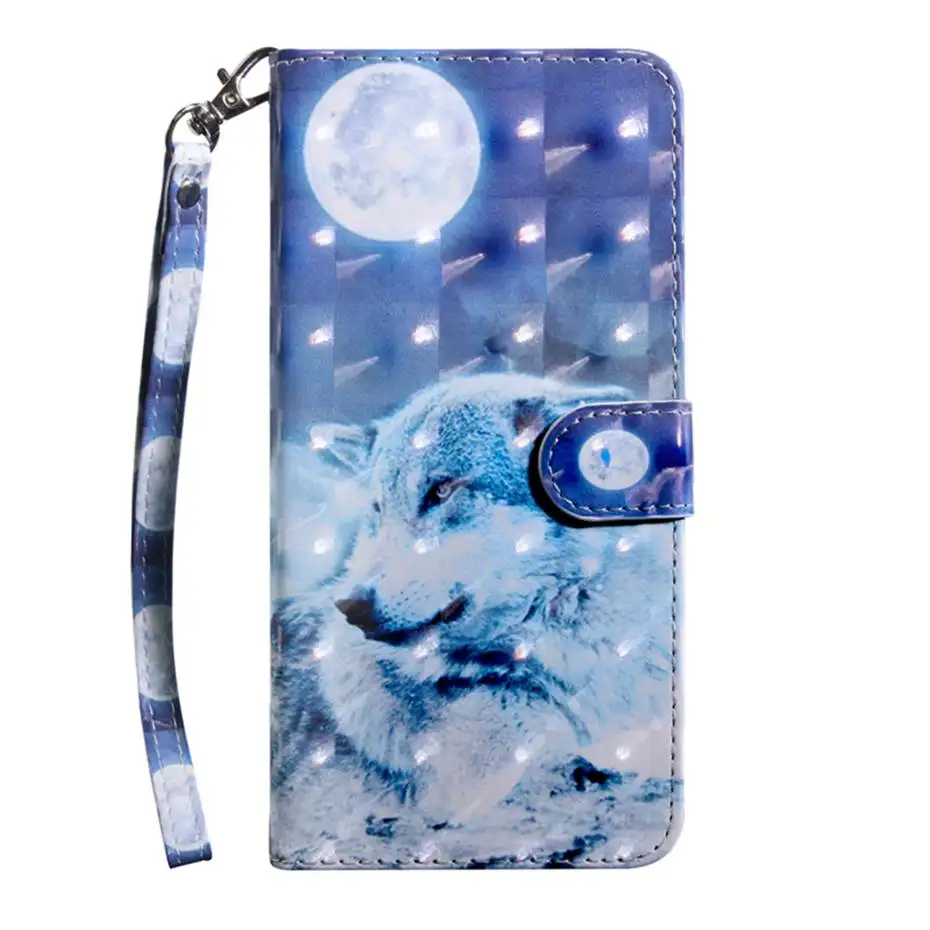 PU Leather Flip Case For Sony Xperia 10 Plus Phone 10Plu 3D Vision Painted Pattern Wallet | Мобильные телефоны и