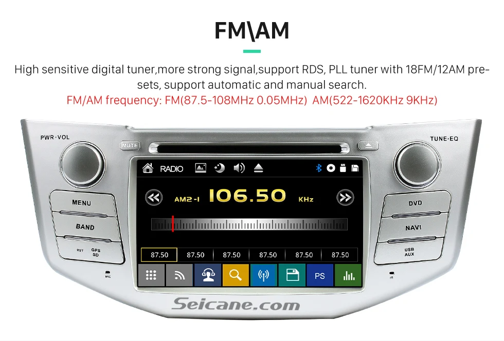 Seicane 2 din " автомобильный dvd-плеер для 2004-2012 Toyota Harrier gps навигация Поддержка bluetooth Камера заднего вида цифровой ТВ USB SD
