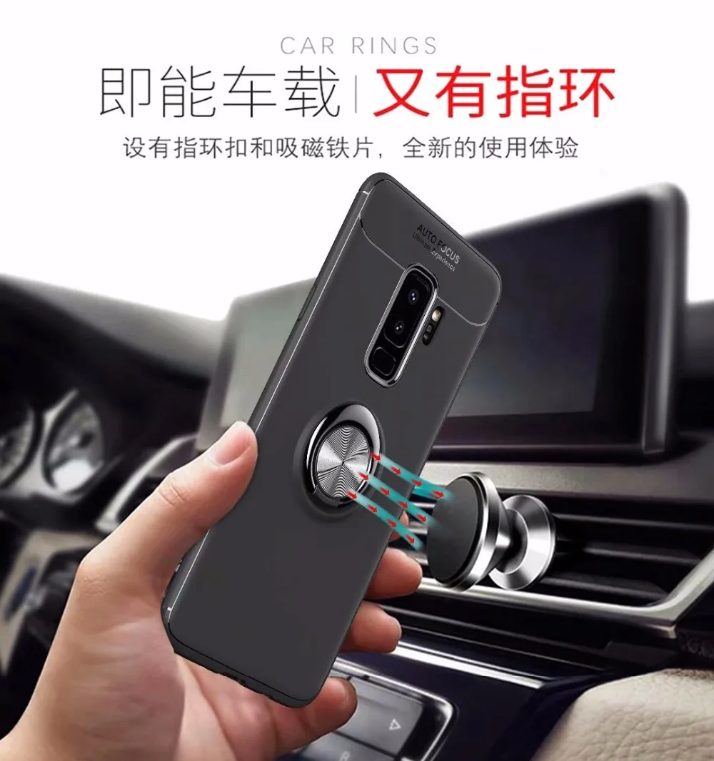 Для Samsung Galaxy S20 Ultra S10 S8 S9 Plus чехол подставка Магнитный кронштейн палец кольцо Броня