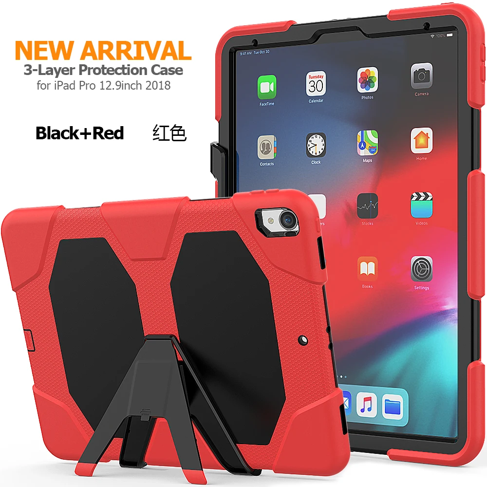Чехол для ipad pro 12,"() панцири подставки Крышка для Apple ipad pro 12,9 дюймов Heavy Duty PC+ Силиконовый защитный плёнки ручка