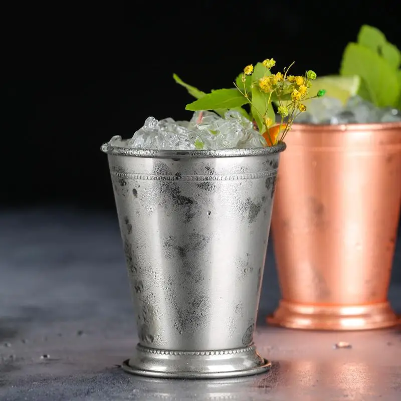 400 мл нержавеющая сталь 304 Медная кружка для коктелья Mule Julep чашка пива посуда