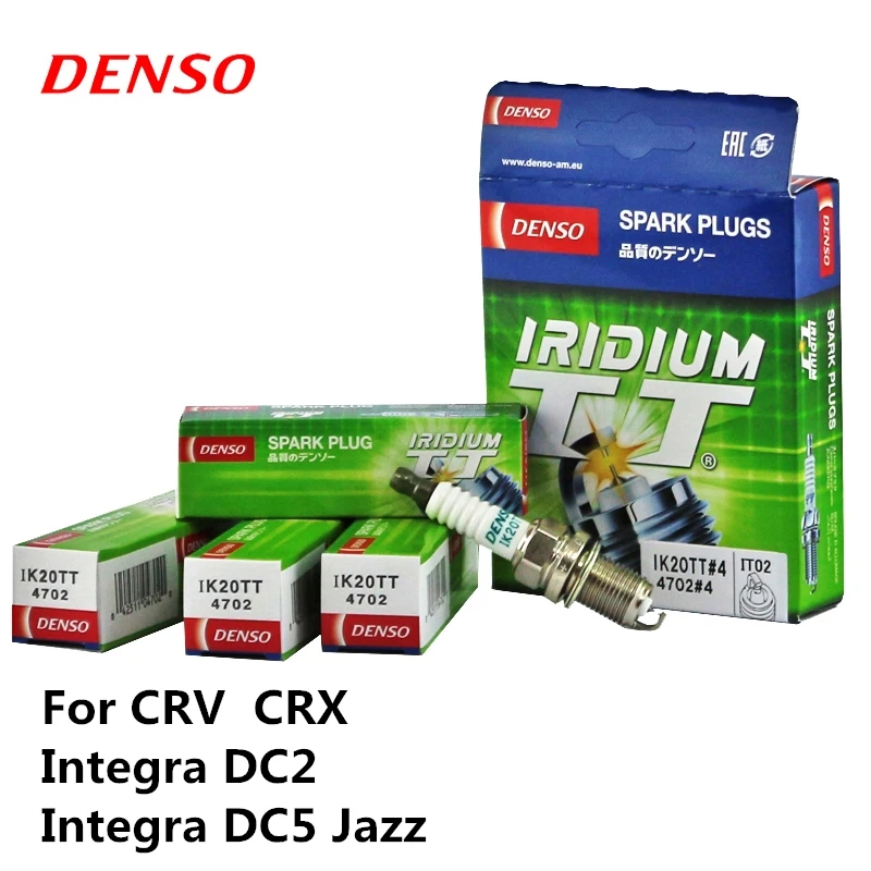 Автомобильная свеча зажигания DENSO для Honda CRV CRX Integra DC2 DC5 Jazz Иридий-Платина IK20TT |