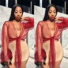 Летняя новинка модные женские блузки сетчатые прозрачные с