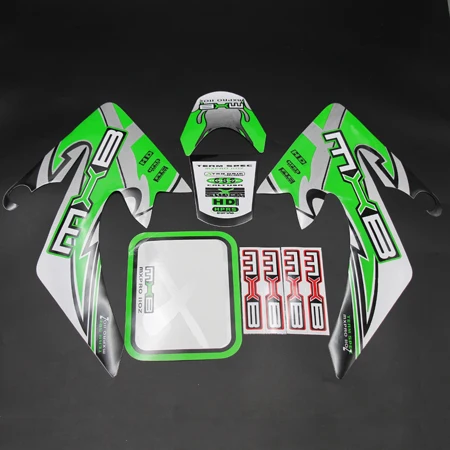 GREEN Зеленый Графический стикер для HONDA CRF50 XR50 4 тактный Байк питбайк - Цвет: GREEN