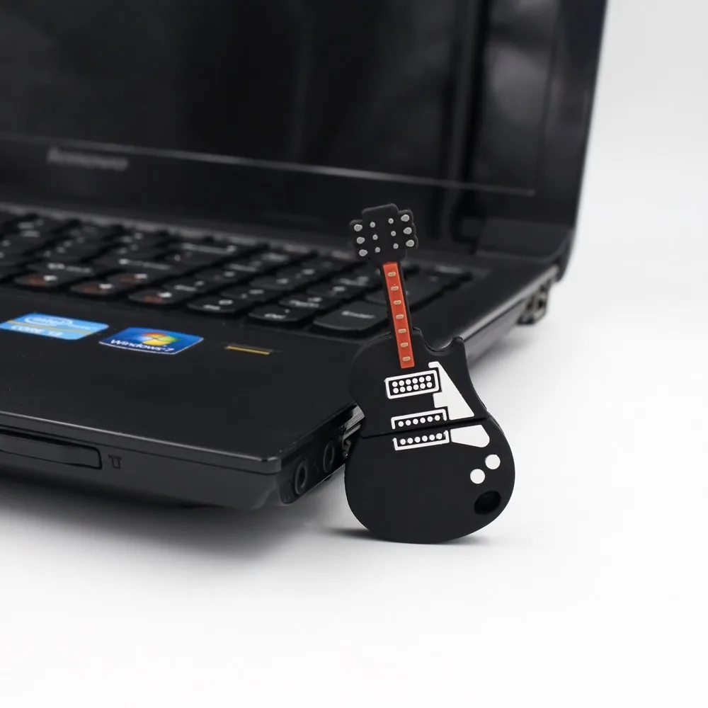 В форме гитары usb флэш-накопитель водонепроницаемый флеш-накопитель 8 ГБ 16 ГБ 32 ГБ 64 Гб настоящий оптовый пластиковый usb-накопитель