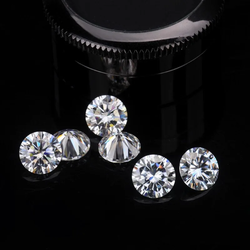 Круглый Блестящий гравер 0.5ct Carat 5 0 мм F Color моисаниты Свободный Камень VVS1