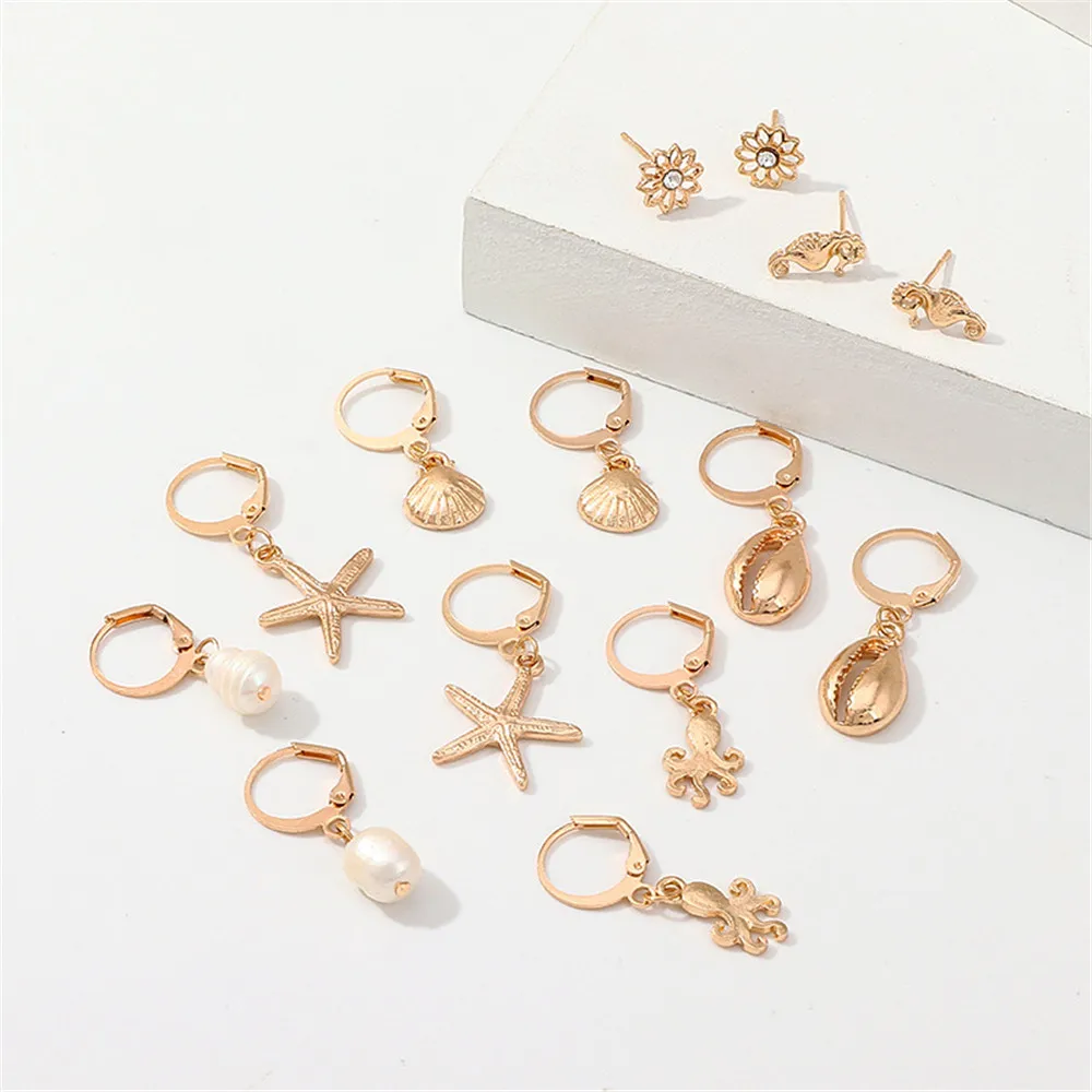 Женские винтажные серьги из Золотого Сплава MLING богемные подвески в виде цветка