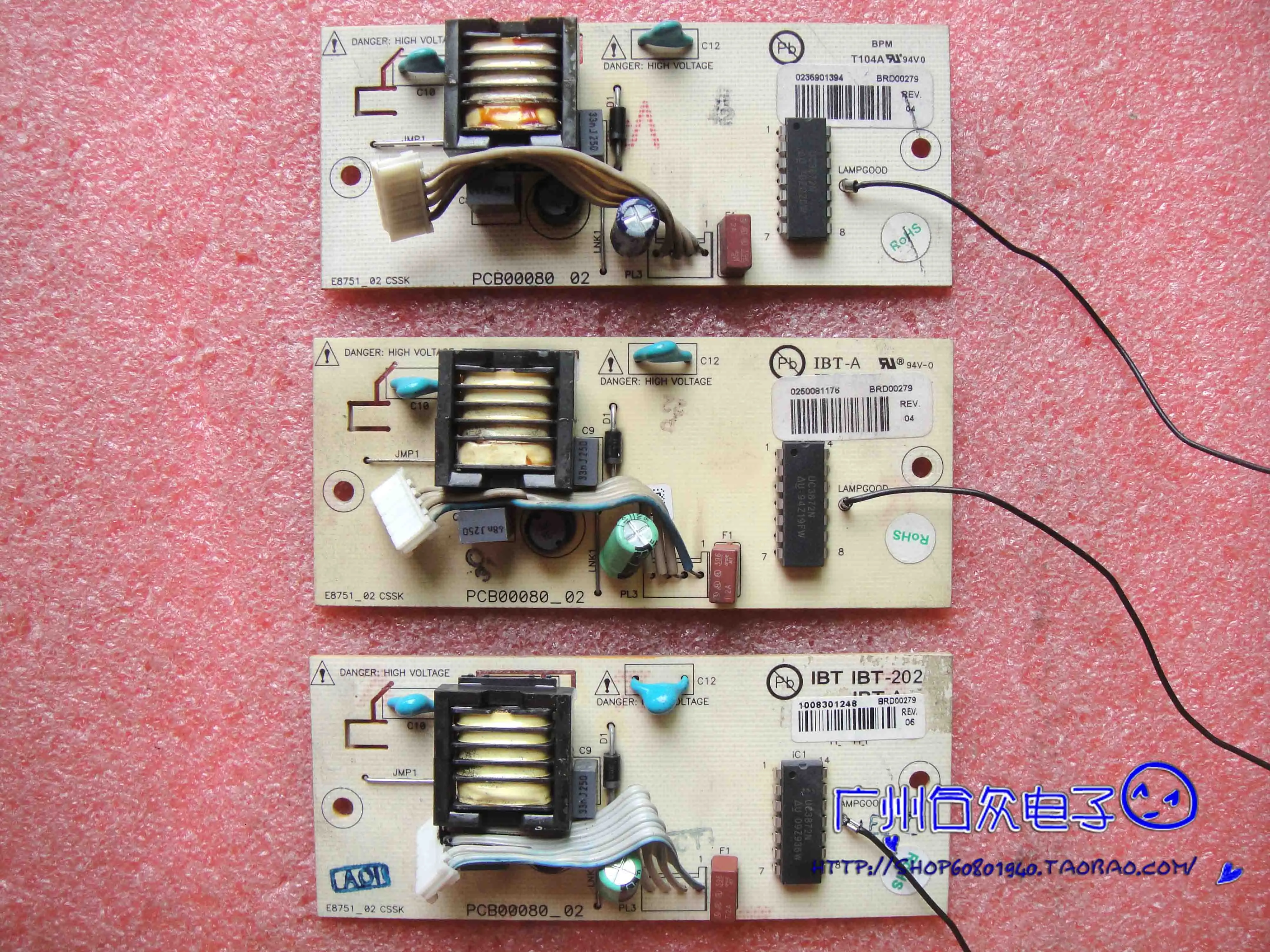 

LCD Inverters PCB00080_02 E8751_02 CSSK IBT IBT-202 High Voltage Strip