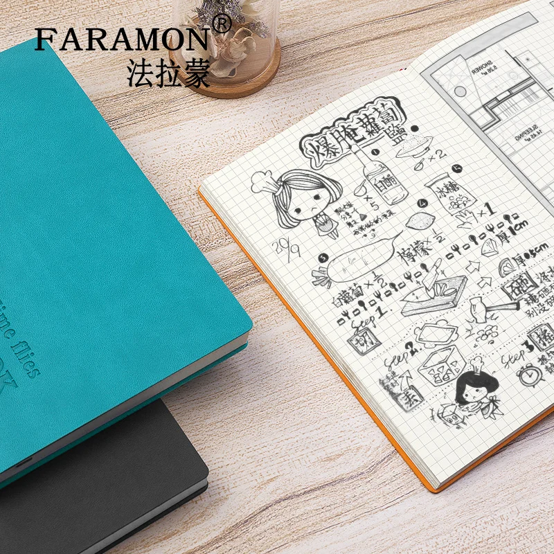 FARAMON клетчатый блокнот толстый сетка книга 1 шт|Записные книжки| |