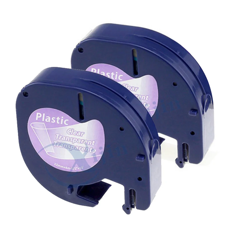 XJ 4 PACK BLACK ON CLEAR 12MM 12267 PLASTIC LABEL TAPE COMPATIBLE FOR DYMO LETRATAG PRINTERS | Компьютеры и офис