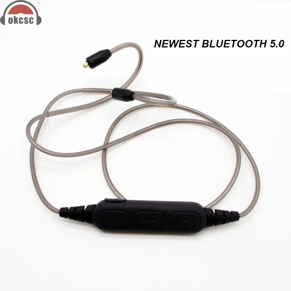 

OKCSC DD4 Wireless Bluetooth 5.0 MMCX/IE80 Connector 2Pin 0.78mm Headphone Cable Replacement Audio Cords With Mic for SE535 W80