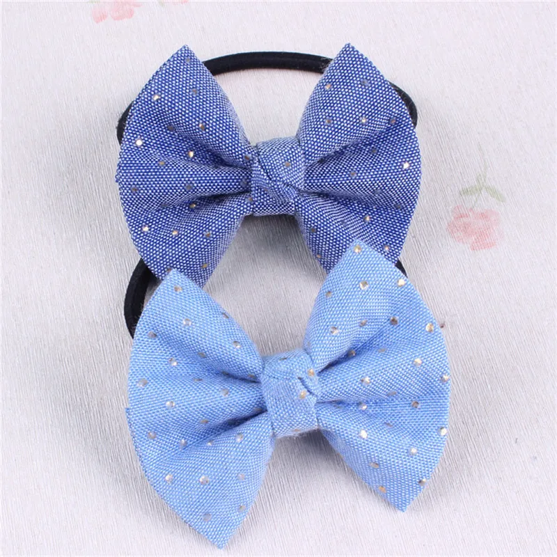 Детская веревка для волос джинсовая с бантом украшения Yiwu маленькие свежие