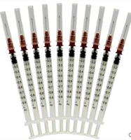 50pcs disposable sterile syringes needles with needle 1ml plastic enema feeding lab measuring pet feeder tool