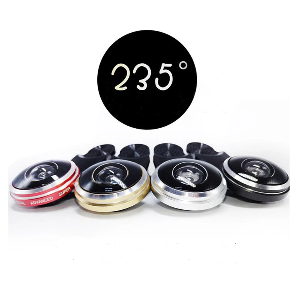 Universal 235 Degree Super Fish Eye Mobile Phone Camera Lenses For iPhone Lens Wide Angle HD Metal Clip-on Fisheye |
