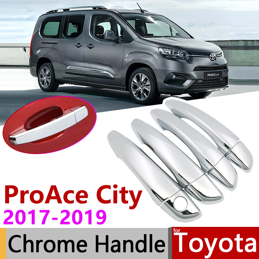Для Toyota proace City Verso 2018 2019 2020 хром внешняя дверная ручка крышка наклейки на