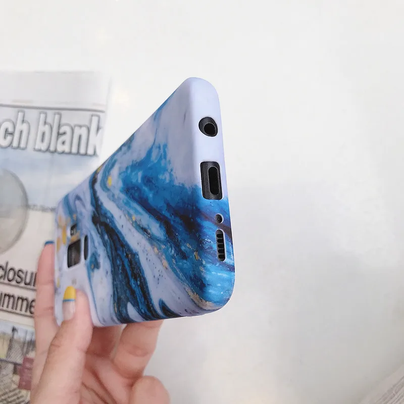 YHBBCASES для Samsung S10 S8 S9 Plus масляная живопись мрамор Жесткий ПК чехол телефона Note 8 9