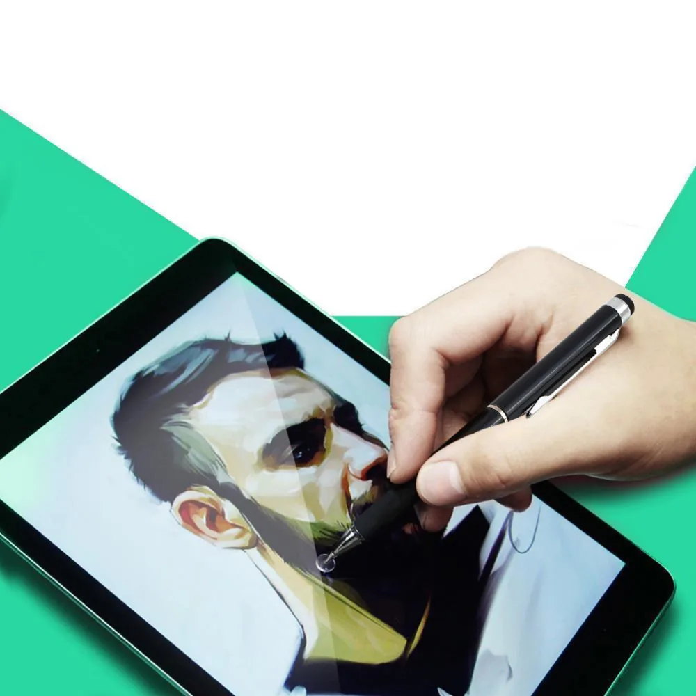 2в1 емкостный сенсорный экран Стилус и шариковая ручка для iPad 2 3 для iPhone 4 4S Черный Прямая поставка