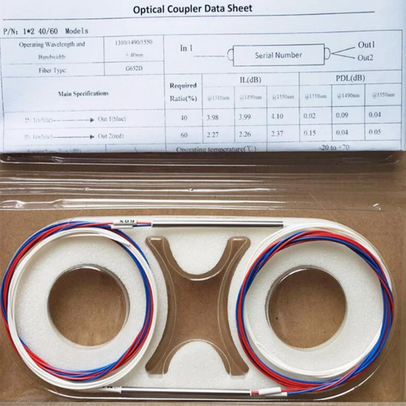 15/85 25/75 35/65 45/55 30/70 5/95 волоконно оптический продукт 10 шт. 1x2 0 9 мм FBT сплиттер без