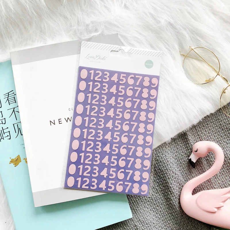 Lovedoki милый цветной номер цифровая наклейка Дневник Журнал поставок дневник