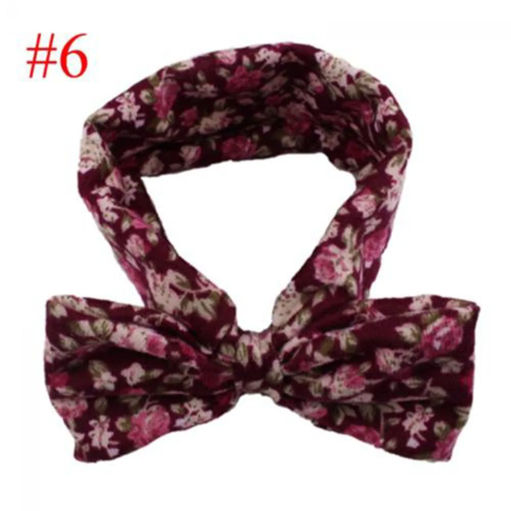 

Kids Vintage Bow Floral Bow knot Flowers Headband Turban Knot Hair Band 1 pc Fashion New Headwear