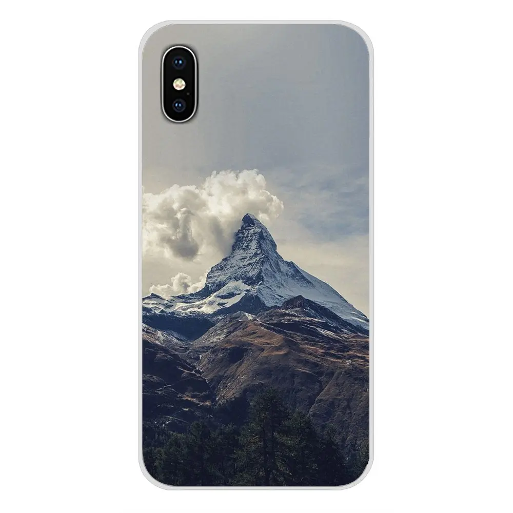 Мягкие прозрачные чехлы для Xiaomi Redmi 4A S2 Note 3 3S 4 4X 5 Plus 6 7 6A Pro Pocophone F1 Mountain Forest Clouds
