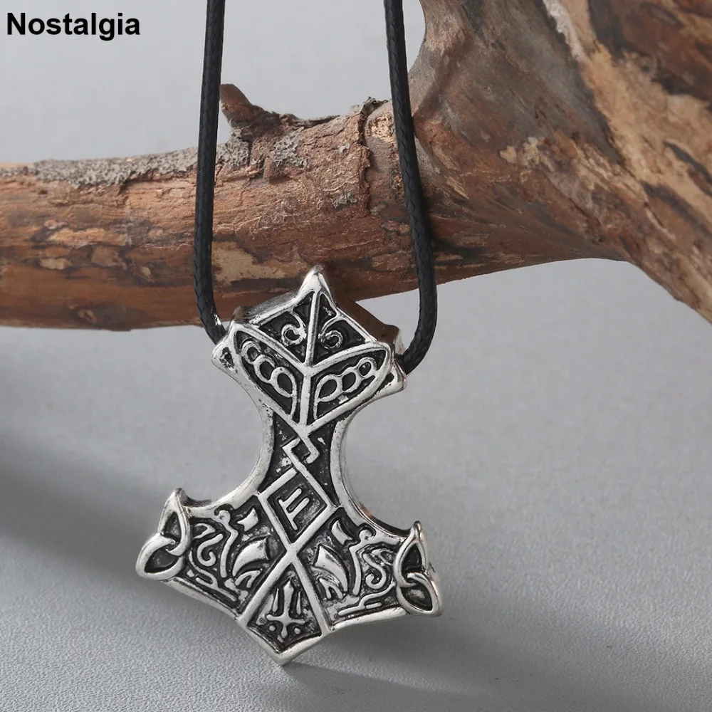 Ожерелье ностальгия викингов Тор молот кулон на День отца мужские подарки модные