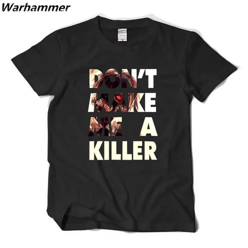 Warhammer Для мужчин футболка аниме Токио молодых прыгать напечатаны футболки Homme
