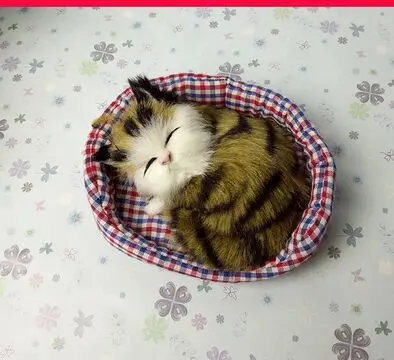 Модель кошки из полиэтилена и пуха a2693 около 13x11 см |